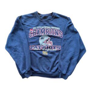 Vintage New England Patriots Sweatshirt 2003 AFC Champions NFL Football Shirt
